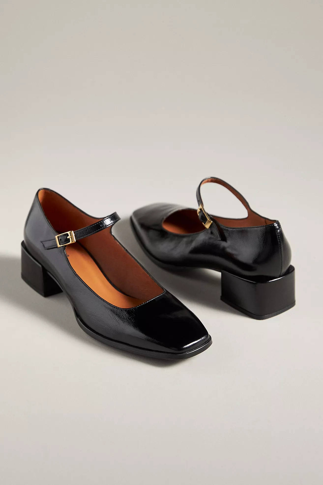 The Ainsley Leather Mary Jane Block Heels by Maeve | Anthropologie (UK)