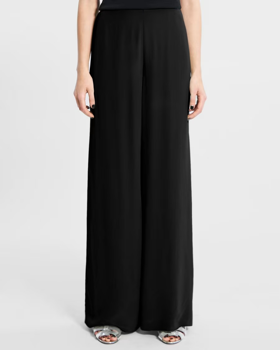 Wide Leg Pull-On Pant in Viscose | Theory UK