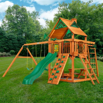 Navigator Swing Set with Wood Roof - Professional Installation Available | Wayfair North America