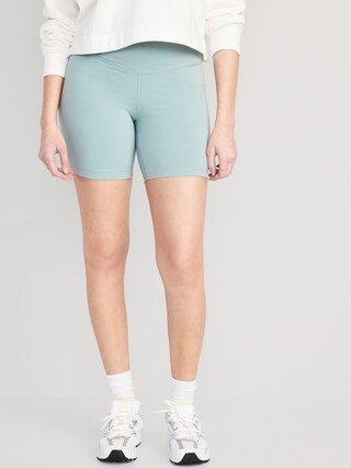Extra High-Waisted PowerChill Hidden-Pocket Biker Shorts for Women -- 6-inch inseam | Old Navy (US)