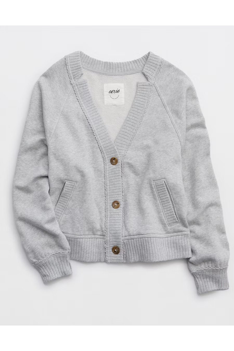 Aerie Fleece Cardigan Women's Medium Heather Gray XXS | American Eagle Outfitters (US & CA)