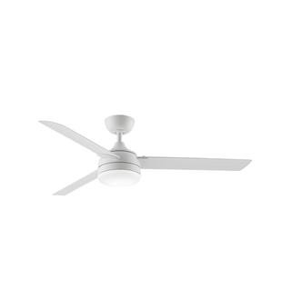 Xeno Wet 56 in. Integrated LED Indoor/Outdoor Matte White Ceiling Fan with Light Kit and Remote C... | The Home Depot