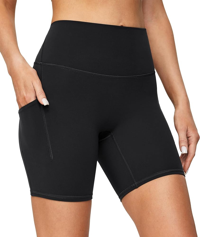 Heathyoga Buttery Soft 6" Yoga Shorts for Women Biker Shorts Women Tummy Control Workout Gym Span... | Amazon (US)