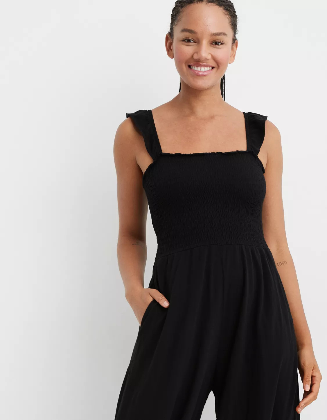 Aerie Smocked Wide Leg Jumpsuit | American Eagle Outfitters (US & CA)