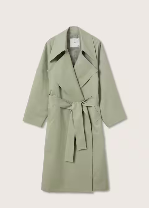 Oversize water-repellent trench coat | MANGO (US)