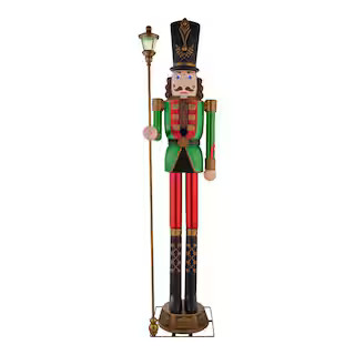 Home Accents Holiday 8 ft. Giant-Sized Lantern Nutcracker with LifeEyes LCD Eyes Holiday Yard Dec... | The Home Depot