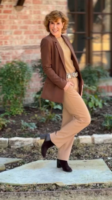 It was back to winter in Dallas yesterday! Had a business meeting and wore THIS!

This brown blazer is an all-season blazer! I paired it with straight leg trousers (40% off right now & in several color options), and a cashmere sweater (just $50)!

#LTKsalealert #LTKworkwear #LTKSeasonal