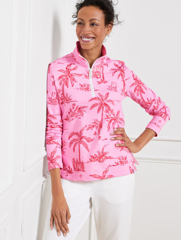 Cozy Crush Half-Zip Pullover - Beach Villa | Talbots