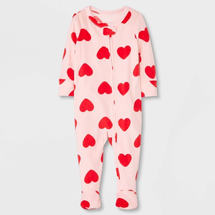 Baby Heart Snuggly Soft Sleep N' Play - Cat & Jack™ Light Pink | Target