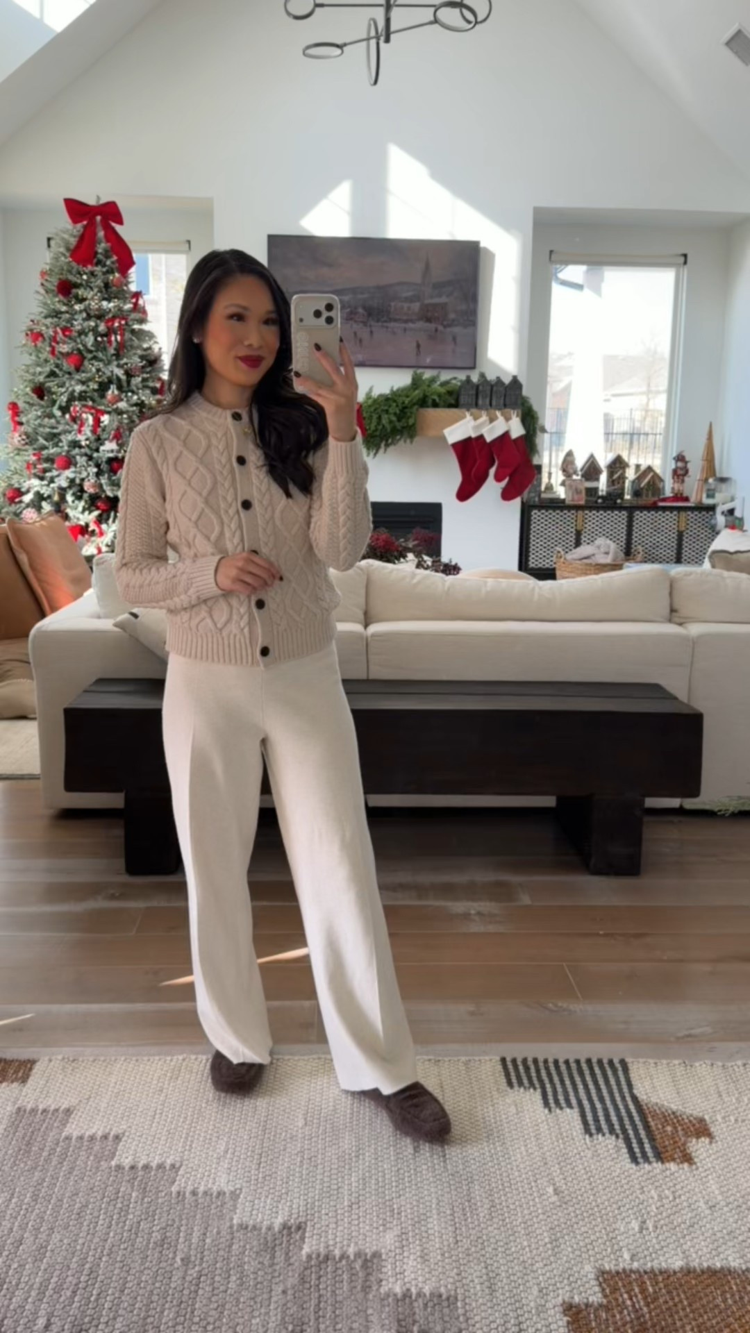 Winter sale with my merino wool sweater cardigan 30% off and super soft knit pants 20% off! Wearing size XS in the top and Medium in the bottoms. Great for winter time! 

#LTKootd #LTKSaleAlert #LTKSeasonal