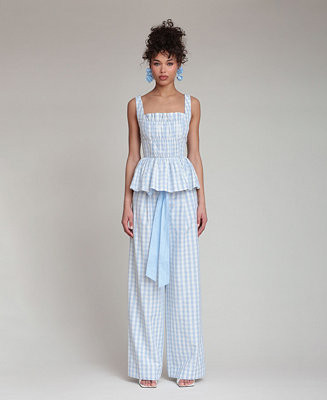 Women's Smocked Detail Peplum Top | Macy's