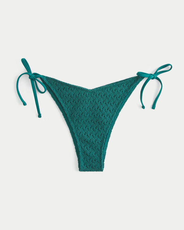 Crochet-Style Cheekiest Bikini Bottom | Hollister (US)