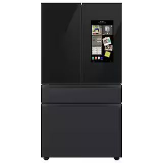 Samsung Bespoke 29 cu. ft. 4-Door French Door Smart Refrigerator with Family Hub in Charcoal Glas... | The Home Depot