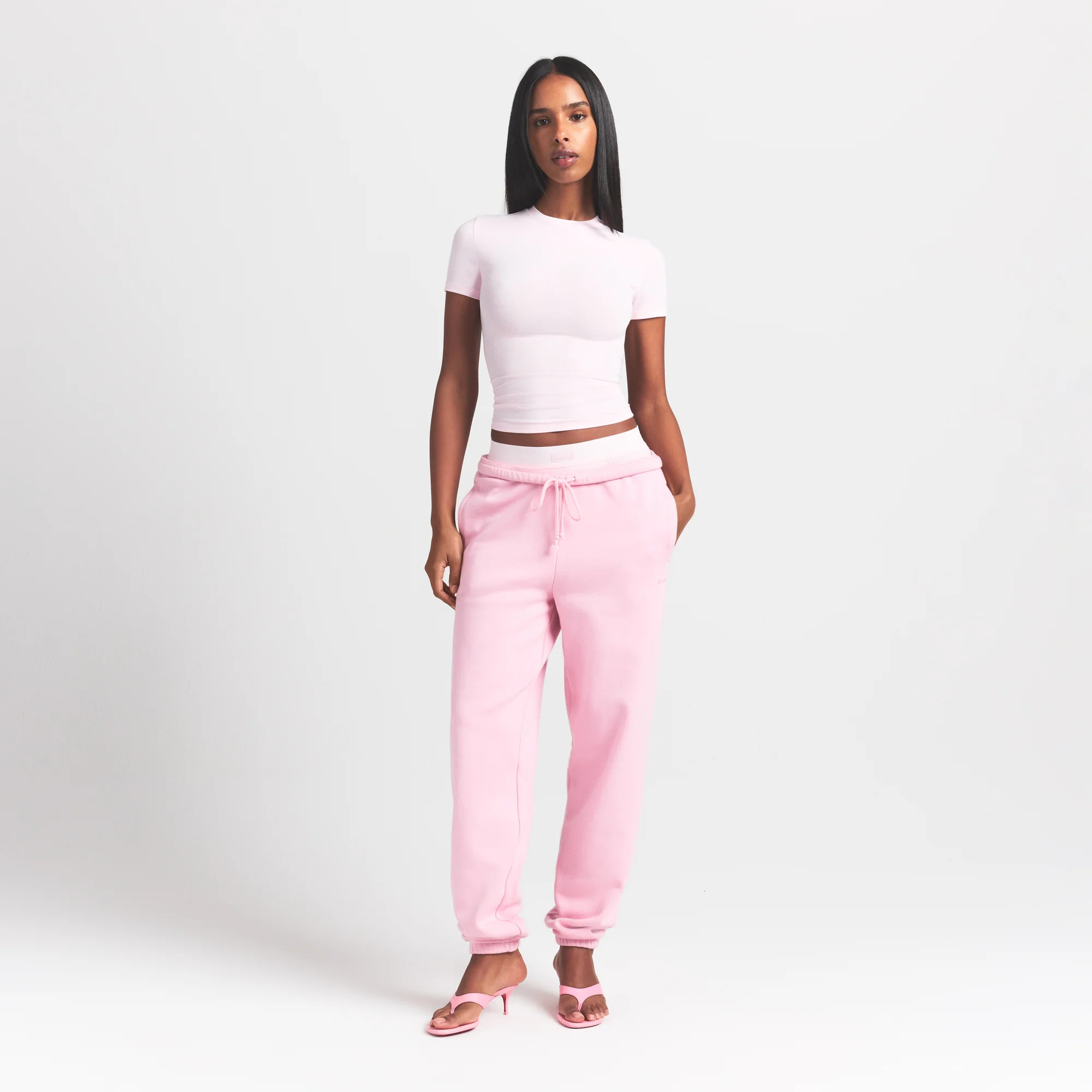 SKIMS Classic Jogger Pants | Pink | XS | Cotton Fleece | SKIMS (US)
