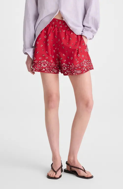 Madewell Pull-On Poplin Shorts in Chili Pepper at Nordstrom, Size Small | Nordstrom