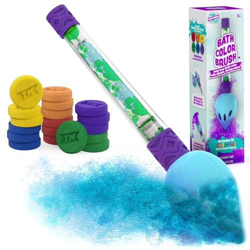 Tub Works® Bath Color Brush™ Kids Bath Bomb Set | Nontoxic & Fragrance-Free | Use Brush to Paint Water with Vibrant, Fizzing Colors | Fun BathBombs for Kids Bath | Creative Bathtub Toys for Toddlers | Amazon (US)