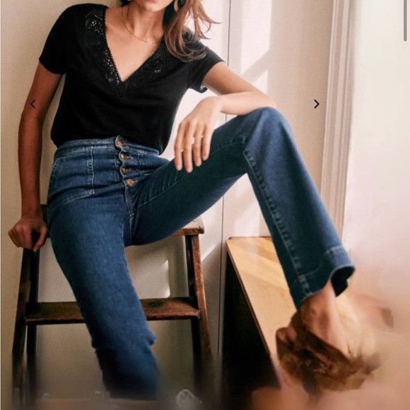 Sezane Tommy Jeans Trousers pants Blue Size 38 US 6 | Poshmark