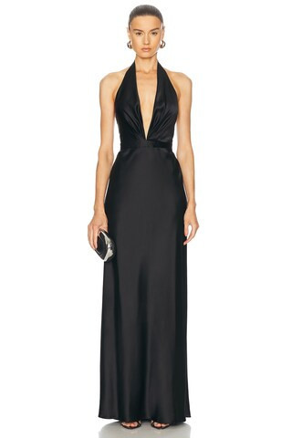 NILI LOTAN Essy Gown in Black | FWRD 