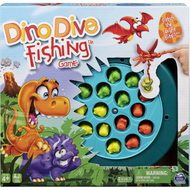 Dino Dive Fishing Board Game For Kids and Families, Ages 4 and up - Walmart.com | Walmart (US)