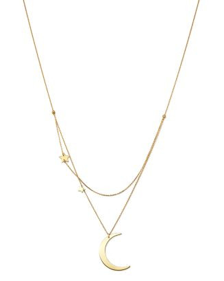 Moon & Meadow Crescent & Star Charm Layered Necklace in 14K Yellow Gold, 18 | Bloomingdale's (US)