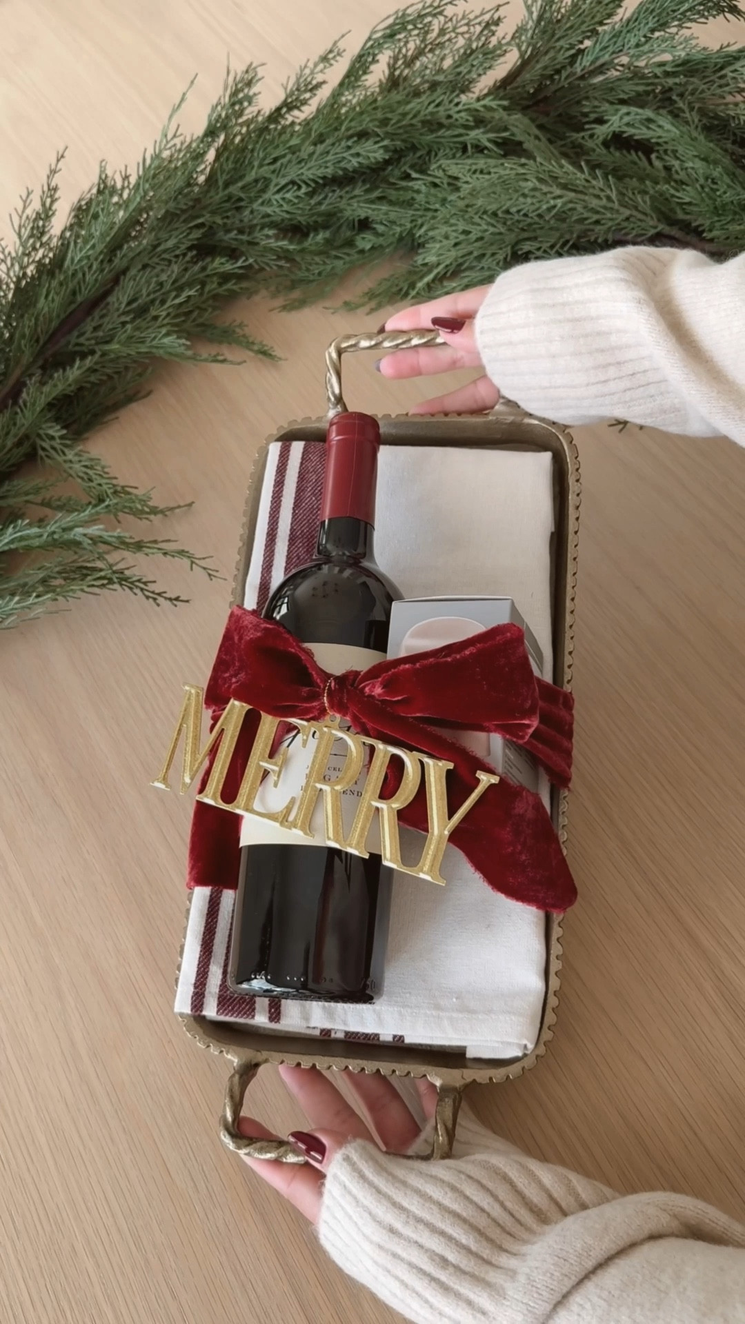 Elevate your holiday wine gifting 🍷✨
A beautiful brass tray, a festive dish towel, a chic bottle sealer, and a merry ornament tied with a burgundy ribbon create the perfect presentation. Thoughtful, timeless, and ready to impress this holiday season! 🎁 


#Itkgiftguide #Itkgiftspo #Itkhome #Itkholiday #lastminutegift #giftidea #target
#Itkunder50 #hostessgift #christmasdecor #holidaydecor #christmaspartyideas #holidayhostess #holiday #liketkit #amazonmusthaves #amazonhome #kitchendecor #kitchenfinds #giftideas

#LTKWatchNow #LTKGiftGuide #LTKHoliday