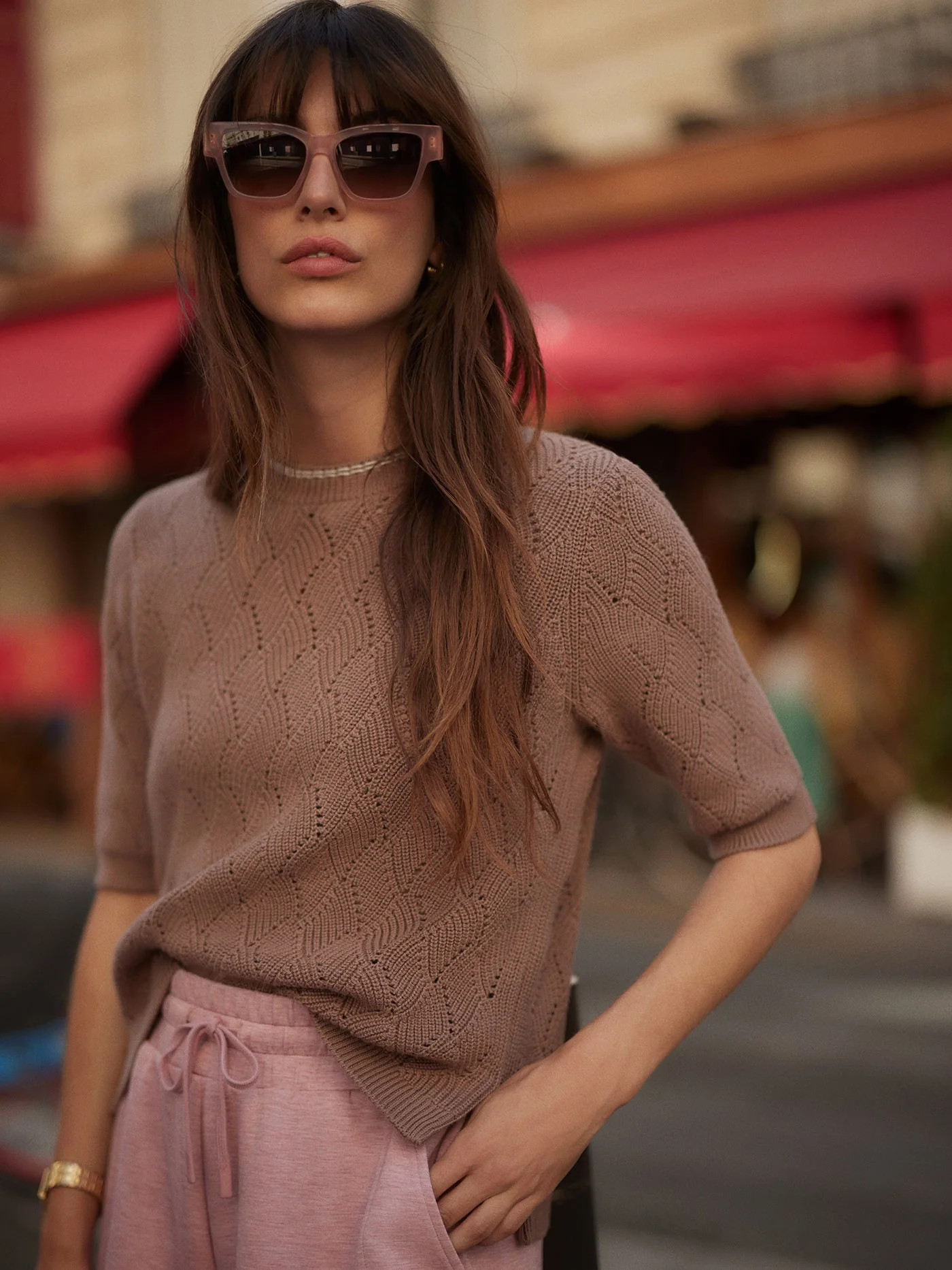 Varley - Agathe Knit Top - Brownie | Jones & Daughters