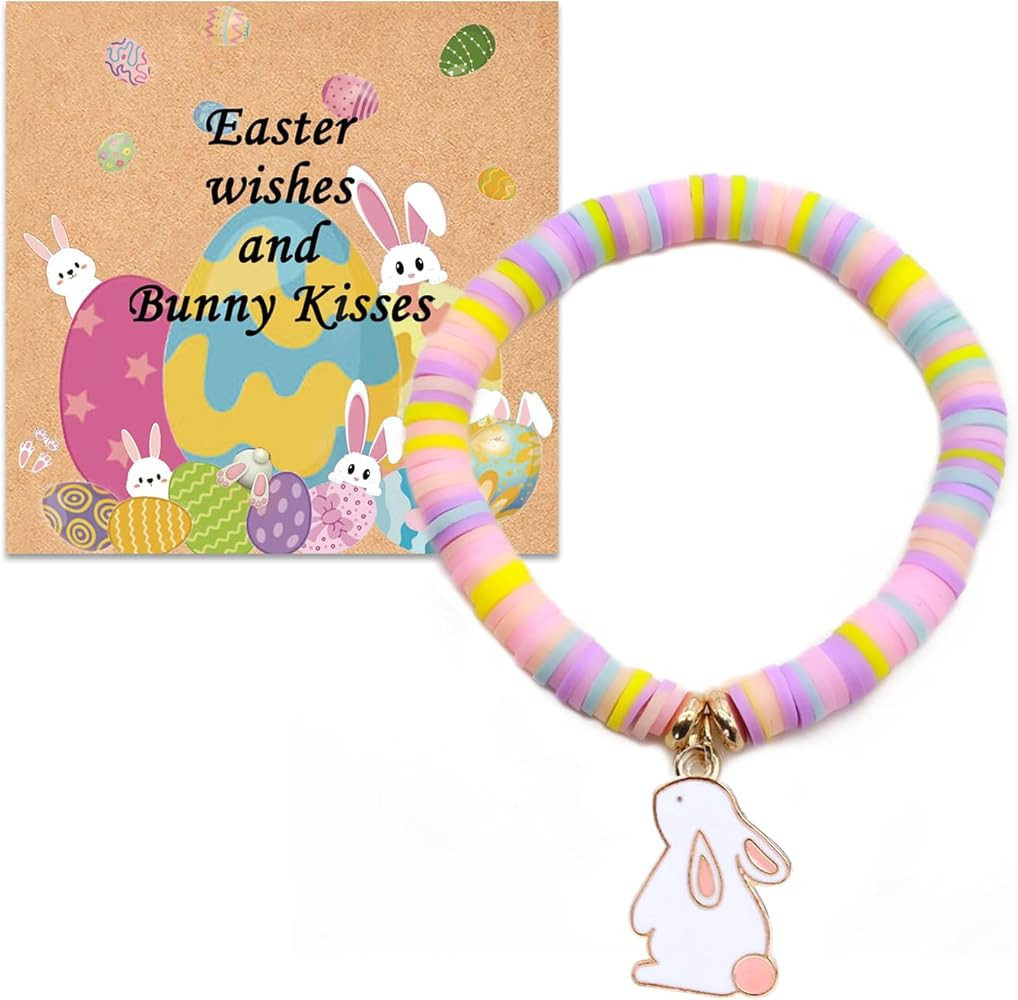 Easter Gifts for Girls Bunny Bracelets Basket Stuffers for Girls Kids Toddlers Teens | Amazon (US)