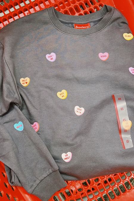Candy hearts sweatshirt from Target! 

#valentinesday #target #valentines #everydayoutfit #casual #sweatshirt  

#LTKtravel #LTKSeasonal #LTKhome