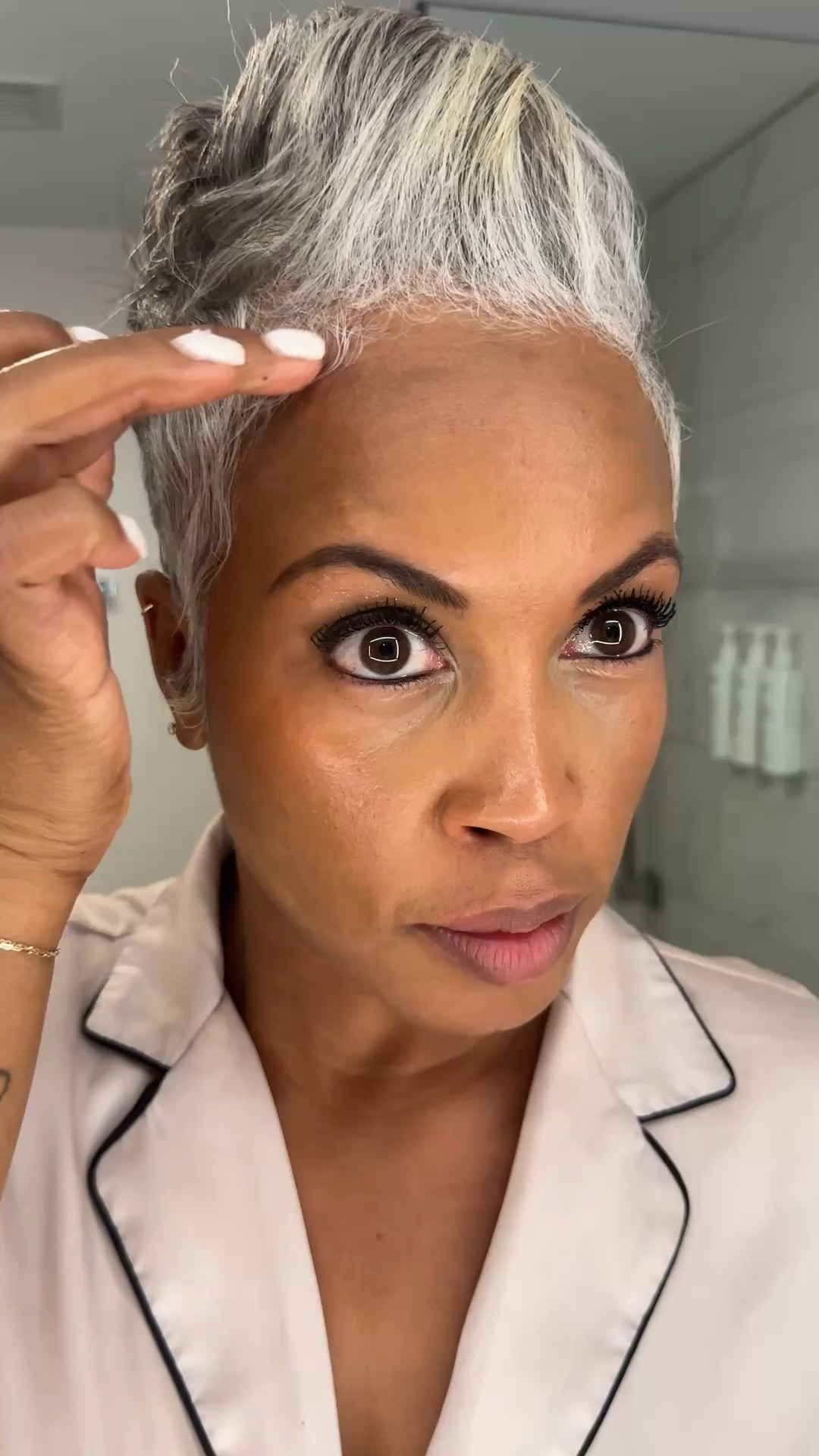 lol no baby hairs, just softly styled edges for my gray pixie cut!

#hairstyle #summerhairlook #xoJalonda #pixiehaircut #haircut

#LTKselfcare #LTKOver40 #LTKBeauty