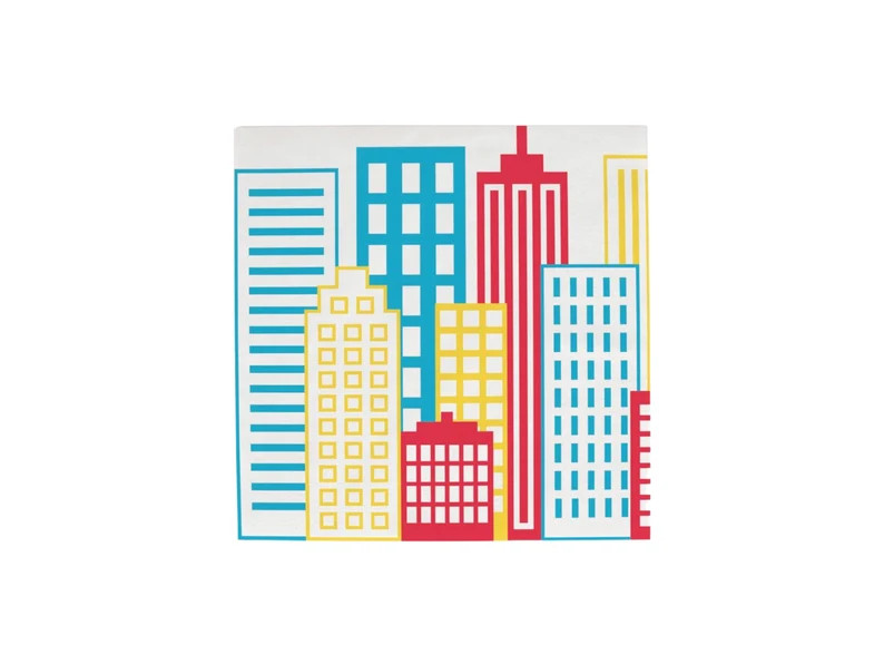 Superhero Skyline Lunch Napkins 20ct | Superhero Birthday | Superhero Napkins | Comic Book Superh... | Etsy (US)