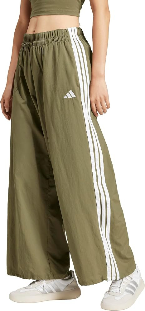 adidas Womens Three Stripes Woven Pants Casual - Black | Amazon (US)