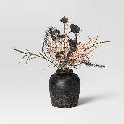 Small Mixed Grass and Leaf Arrangement Artificial Plant - Threshold&#8482; | Target