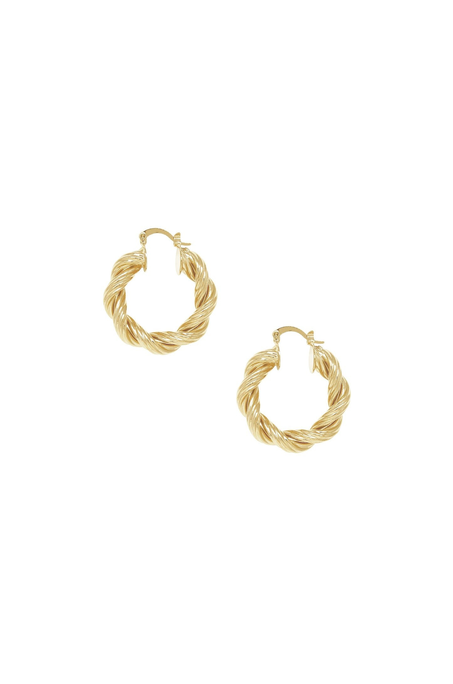 Modern Day 18k Gold Plated Twist Hoops | Ettika