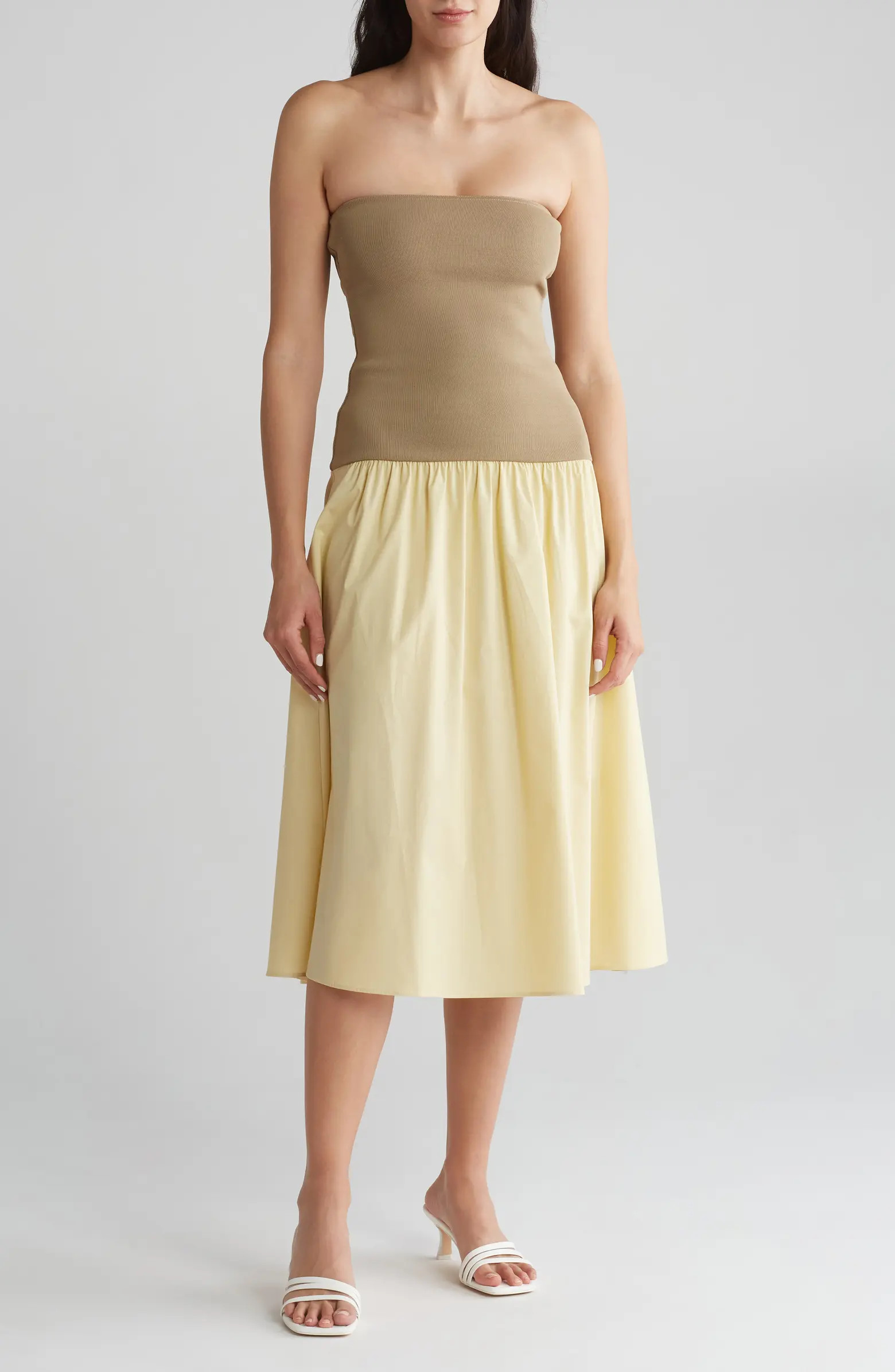 Strapless Fit & Flare Midi Dress | Nordstrom Rack