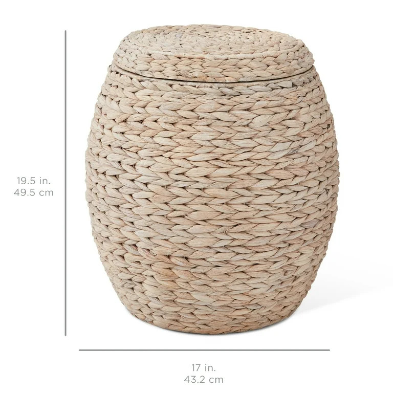 Best Choice Products Vintage Multipurpose Hyacinth Storage Organizer Tote Basket w/ Lid - Transpa... | Walmart (US)