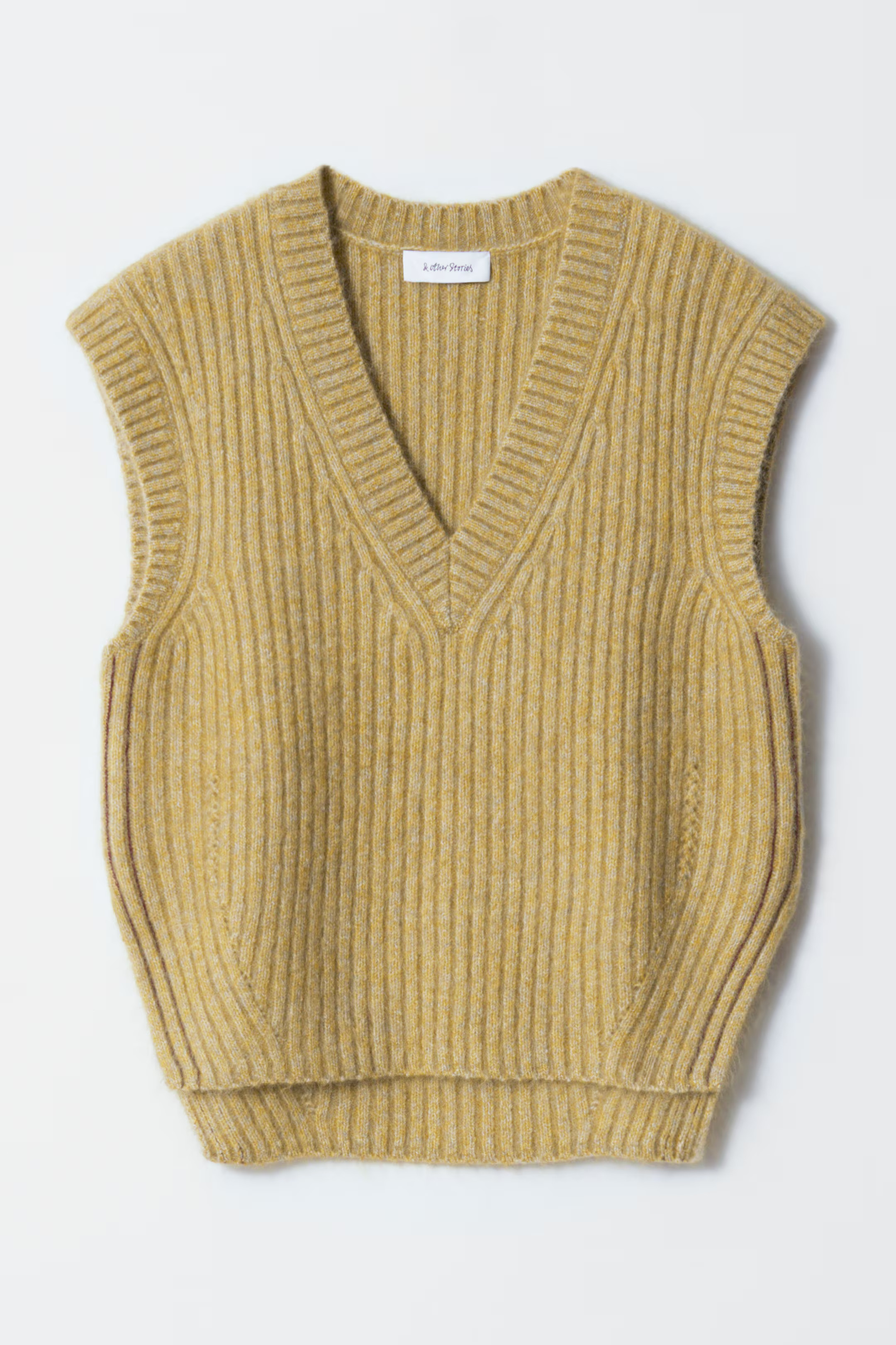Knitted Mohair-Blend V-Neck Vest | H&M (UK, MY, IN, SG, PH, TW, HK)