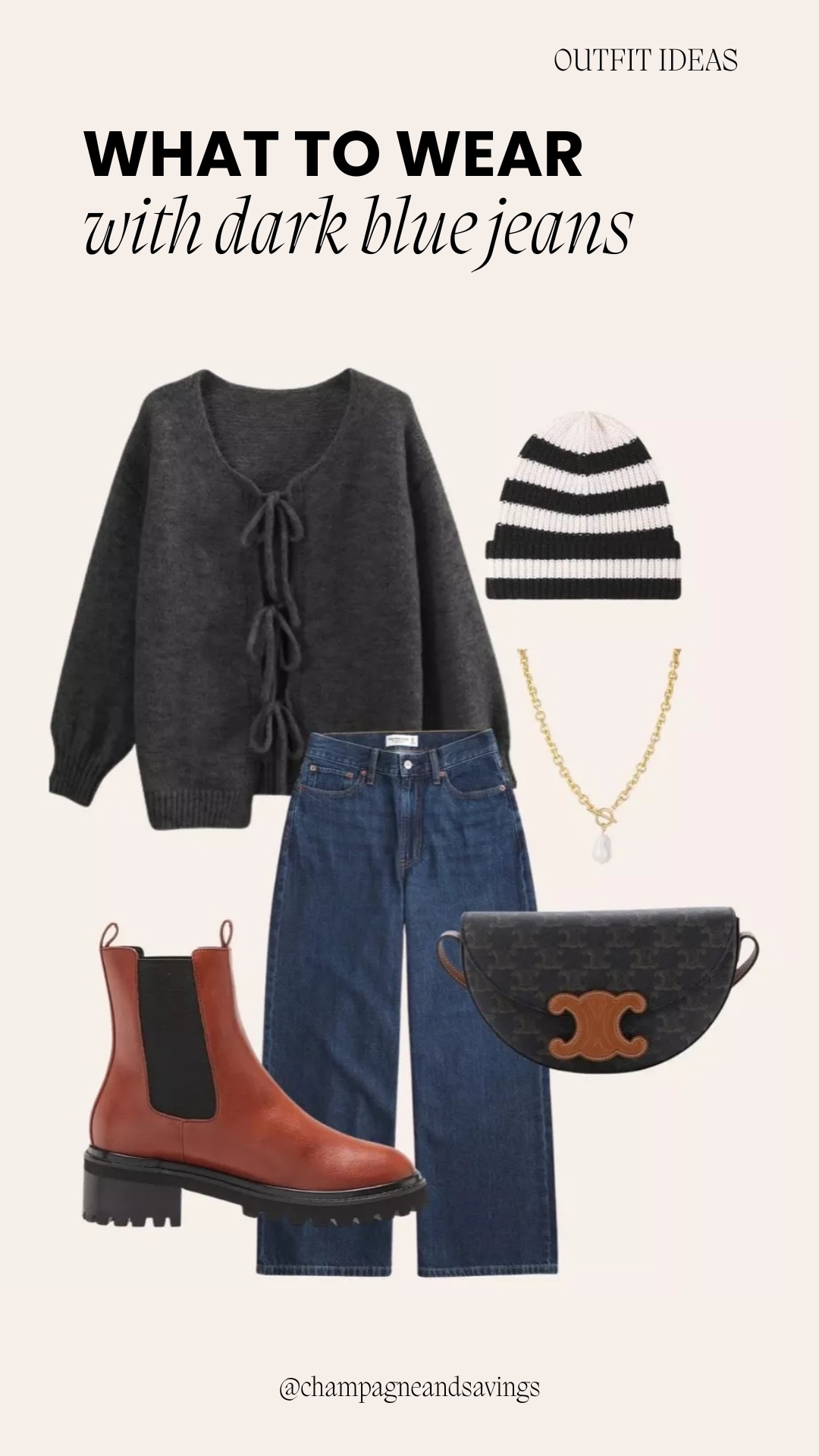 Dark blue jeans outfitt

#LTKootd