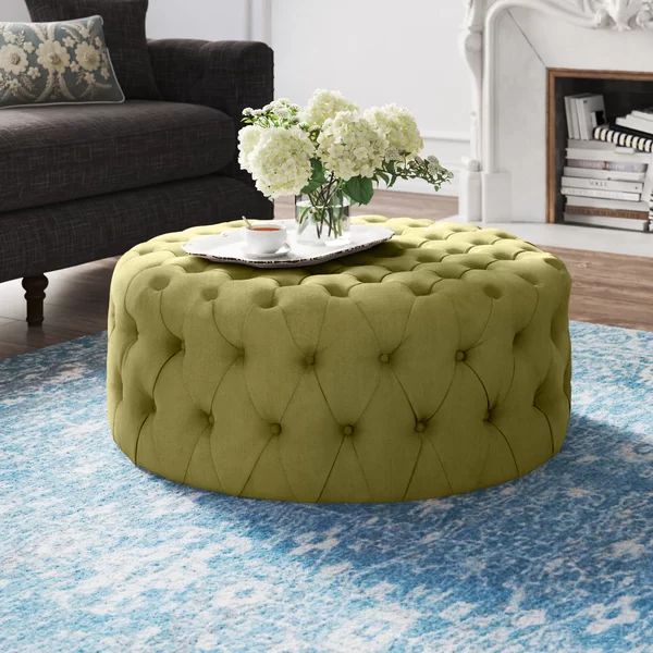 39.4'' Wide Tufted Round Cocktail Ottoman | Wayfair North America