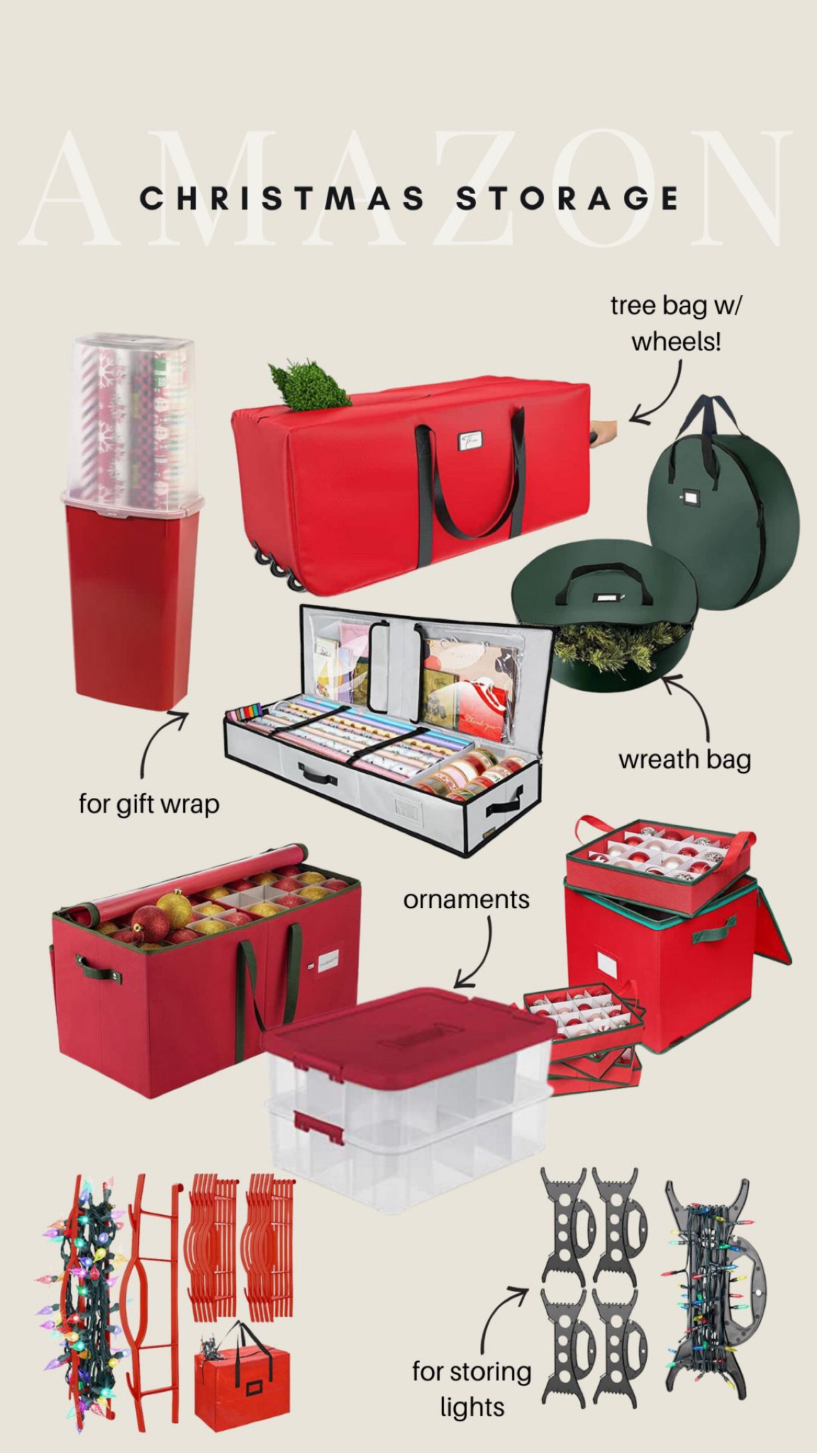 Amazon Christmas storage - amazon home organization - Christmas decor organizers - ornaments storage - amazon Tiktok viral must haves 


#LTKFind #LTKHoliday #LTKhome