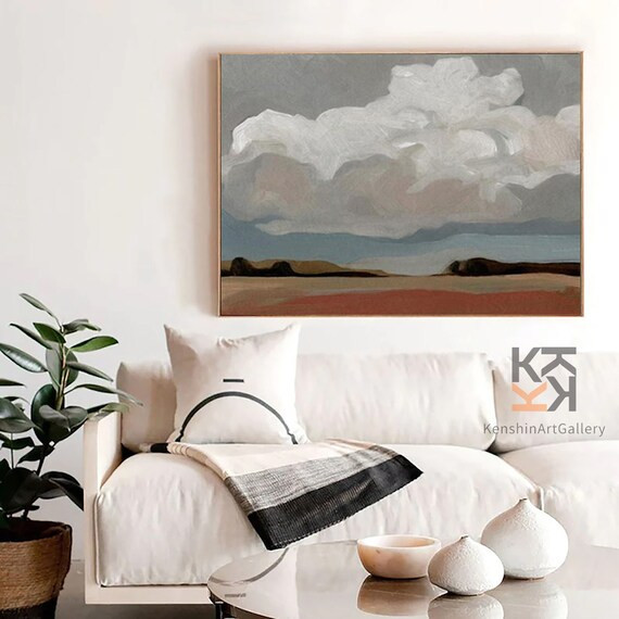 Large Original Wall Art Abstract Cloud Painting Sky Wall Art | Etsy | Etsy (US)