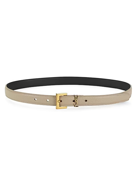 Monogram Leather Belt | Saks Fifth Avenue