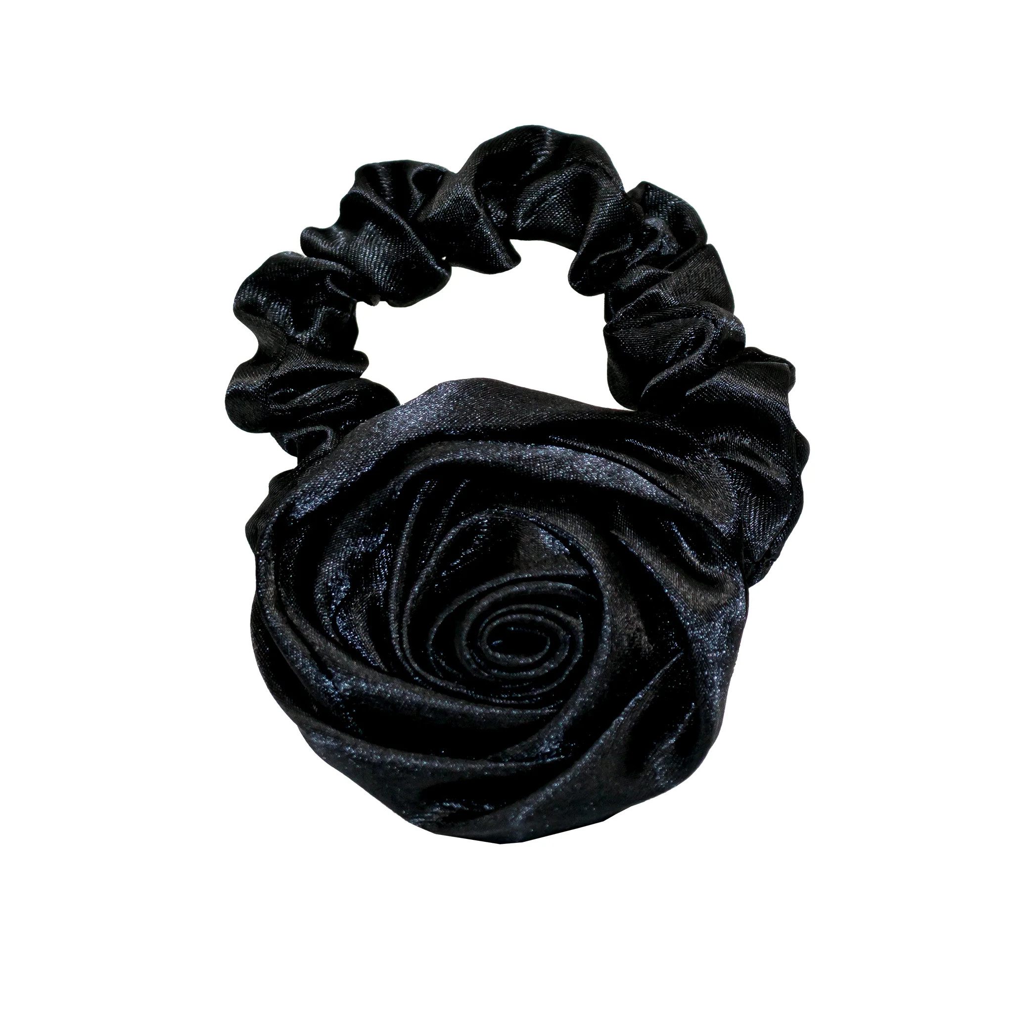Rosette Scrunchie in Noir | Emi Jay