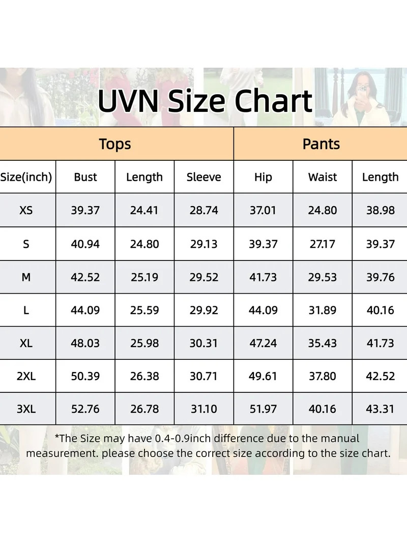 UVN Outfit Sets for Women 2 Piece Sets Winter Casual Tracksuit Long Sleeve Lounge Set Outfits wit... | Walmart (US)