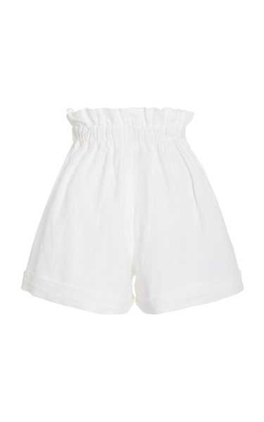 Exclusive Ducky Oversized Paperbag-Waist Linen Shorts | Moda Operandi (Global)