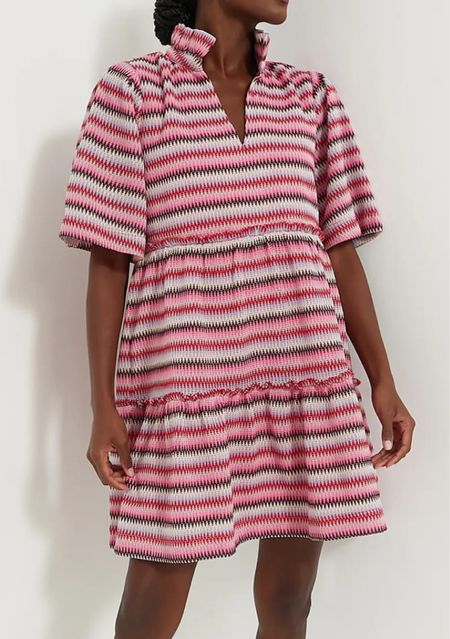 Zigzag Knit Stripe Crawford Dress, multiple colors and prints 