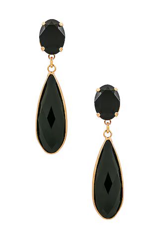 Anton Heunis Tear Drop Earrings in Black & Gold from Revolve.com | Revolve Clothing (Global)