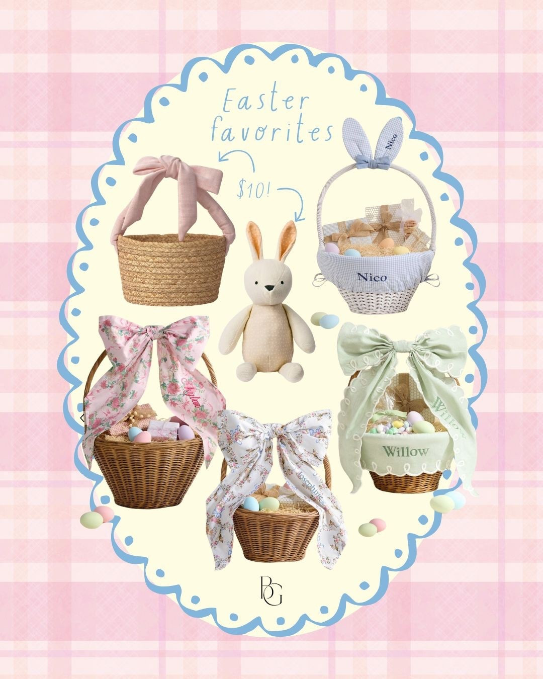 Easter basket 
Grand millennial Easter
Easter decor 
Easter bunny 
Custom easter basket 

#LTKmomlife #LTKSeasonal #LTKKids