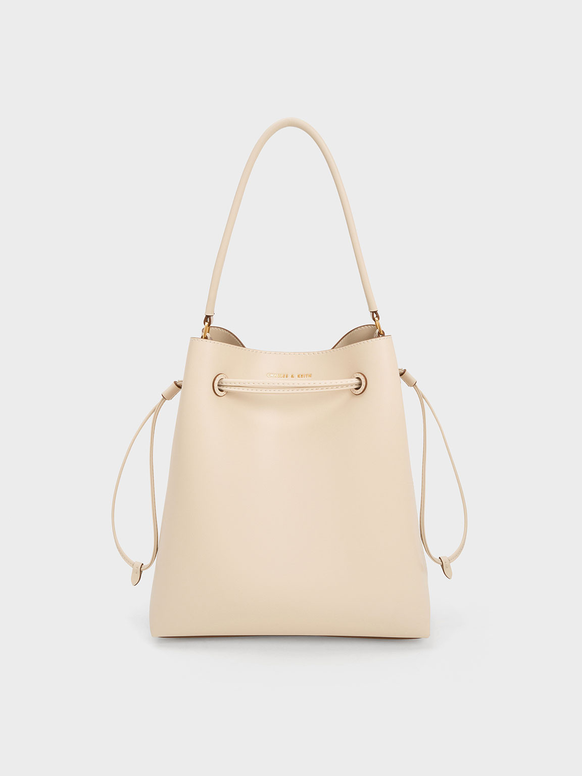 Drawstring Hobo Bag
 - Beige | Charles & Keith EU