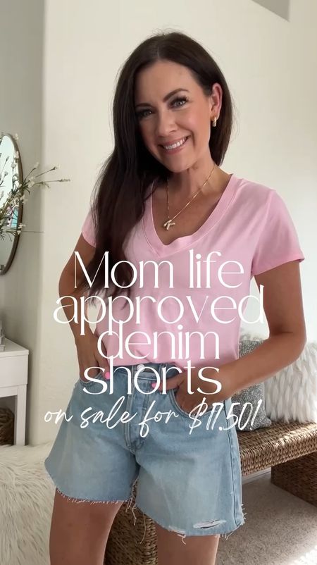 To shop comment DENIM SHORTS & I’ll send all the details to your inbox! Hard to believe these are currently only $17.50!!
.
.
Mom life approved denim shorts! Long enough, so they cover everything, comfortable enough so you can wear them all day and chase after your Littles currently on sale for $17.50 (originally $25)😍 I love that these look designer and also don’t hug your legs. Target for the win🙌🏼
.
.
Sizing — I’m in my size for regular. I need to run a little bit big so if you’re truly between I would say size down. 
.
.
#targetstyle #targetfinds #target #targetcircleweek #ltksalealert mom style, easy mom outfits, spring style, target sale finds, target denim shorts

#LTKfindsunder50 #LTKsalealert #LTKxTarget