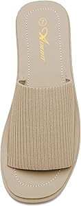 Women's Slip On Platform Sandals Comfortable Open Toe Flatform Chunky Sandals | Amazon (US)